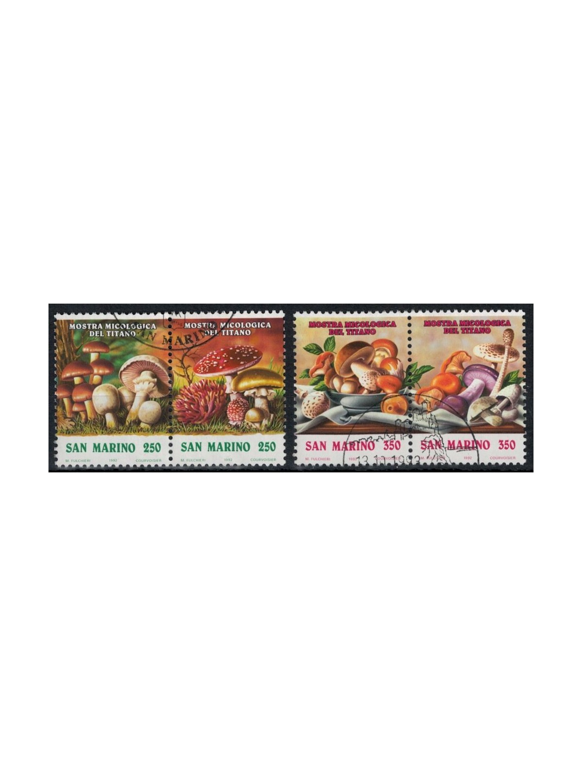 SAN MARINO 1992 Mycological exhibition of the Titan 4v us