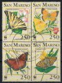 SAN MARINO 1993 WWF, butterflies 4v us