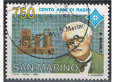 SAN MARINO 1993 Centenary of US radio