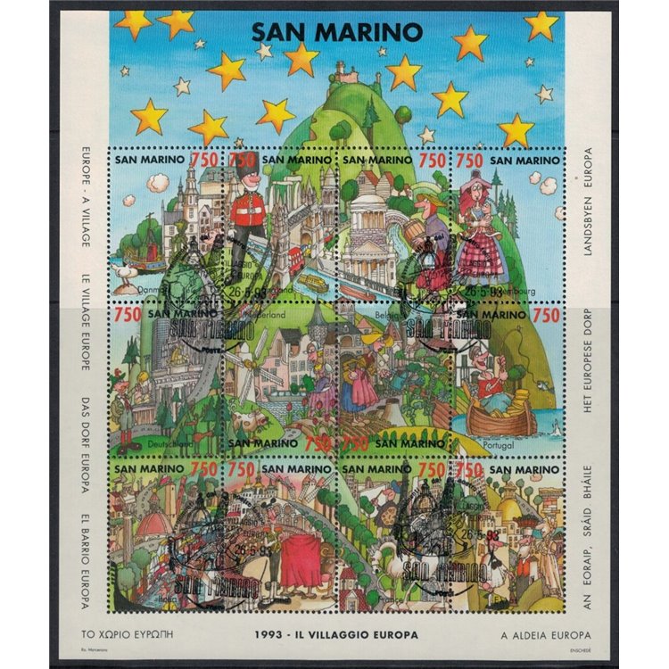 SAN MARINO 1993 Il villaggio Europa BF us