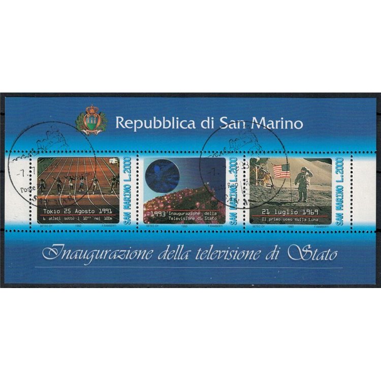 SAN MARINO 1993 Inauguration of s/s us television