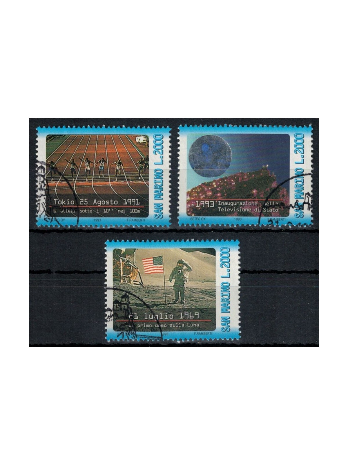 SAN MARINO 1993 Inaugurazione della televisione 3v us