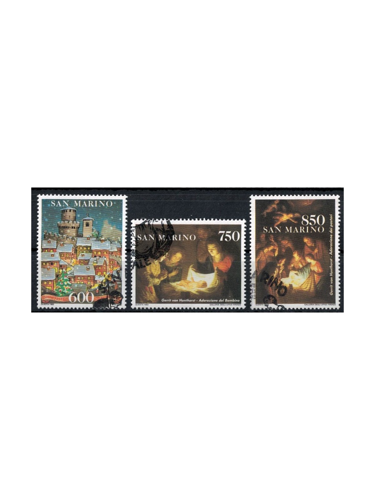 SAN MARINO 1993 Christmas 3v us