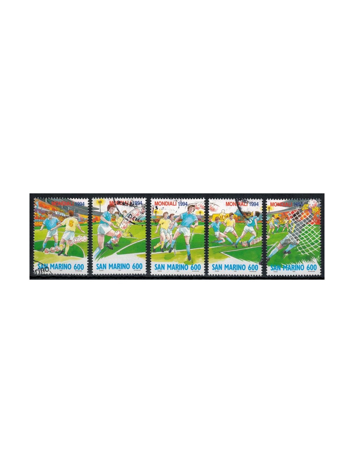 SAN MARINO 1994 Campionati mondiali di calcio 5v us