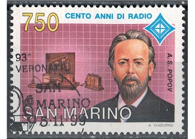 SAN MARINO 1994 Centenary of US radio