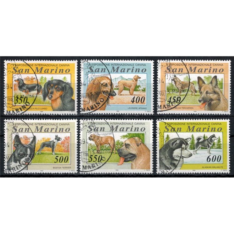 SAN MARINO 1994 International Dog Show 6v us