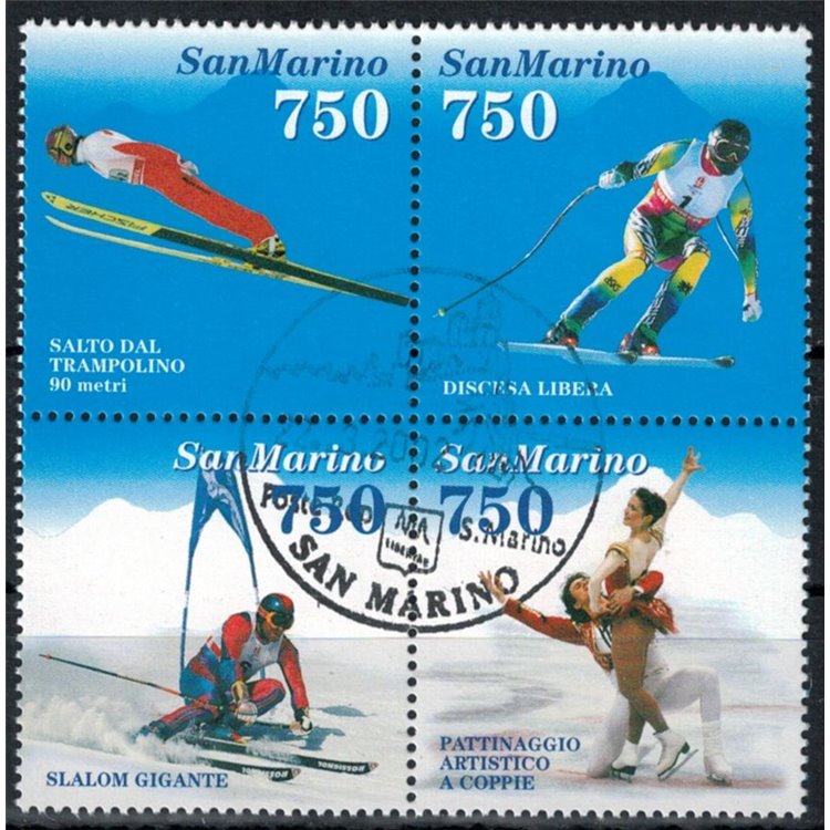 SAN MARINO 1994 Lillehammer, Winter Olympic Games 4v us