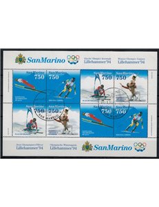 SAN MARINO 1994 Lillehammer, Winter Olympic Games s/s us
