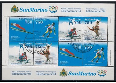 SAN MARINO 1994 Lillehammer, Winter Olympic Games s/s us