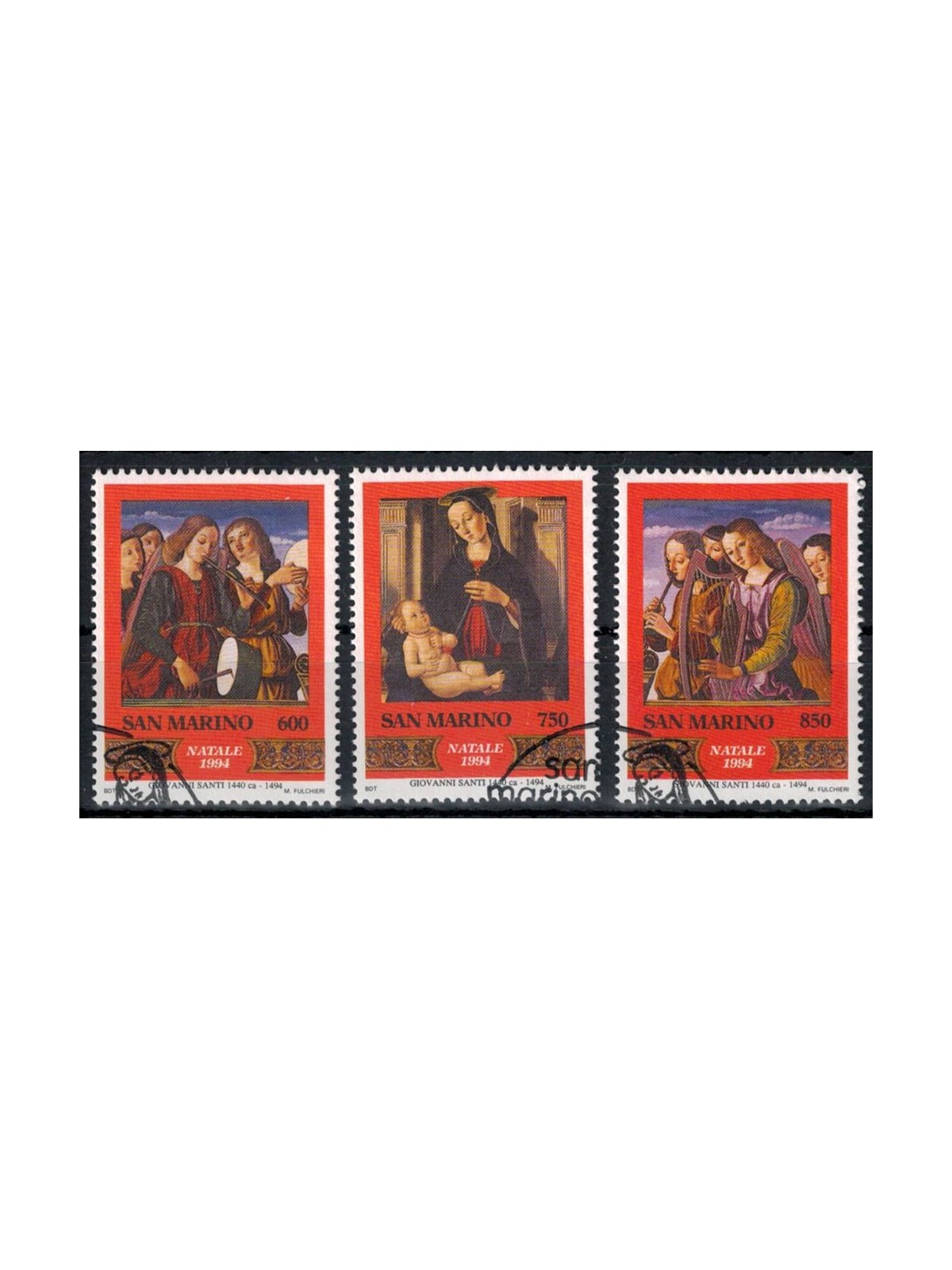 SAN MARINO 1994 Christmas 3v us