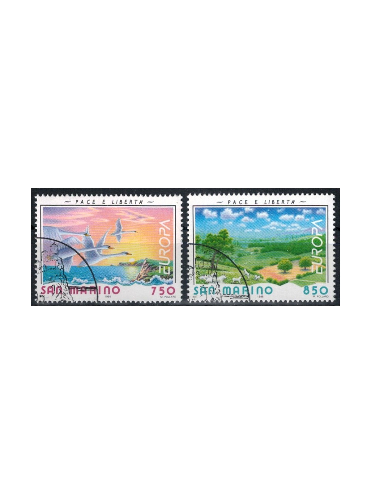 SAN MARINO 1995 Europa 2v us
