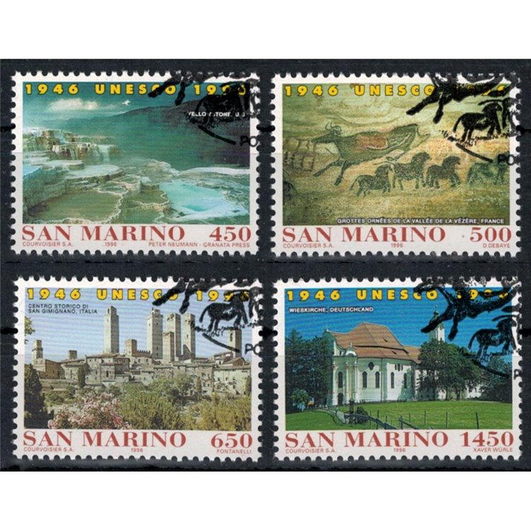 SAN MARINO 1996 Anniversario dell'Unesco 4v us