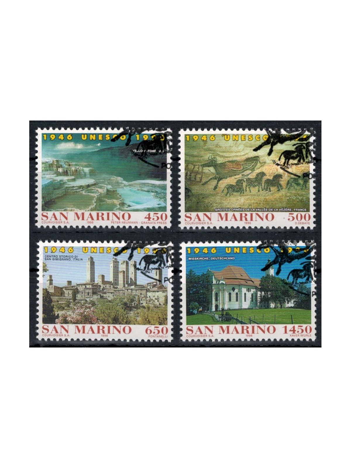 SAN MARINO 1996 Anniversario dell'Unesco 4v us