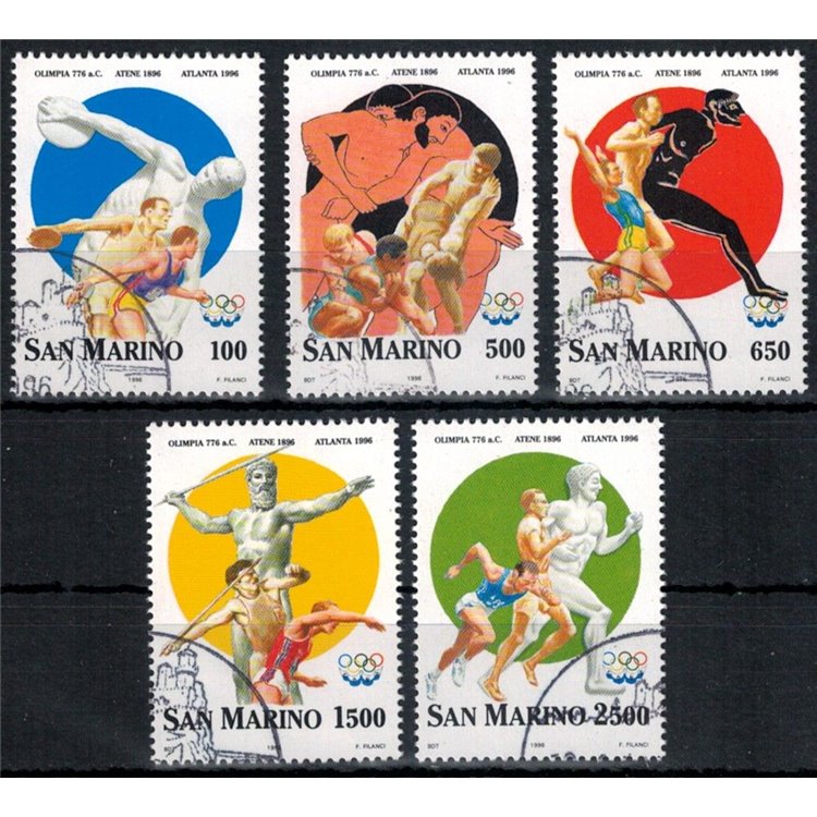 SAN MARINO 1996 Giochi olimpici moderni 5v us