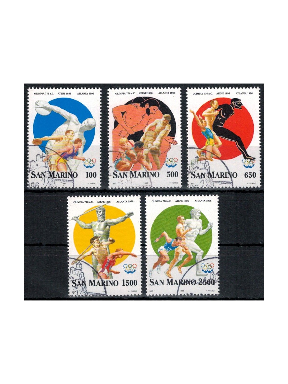 SAN MARINO 1996 Giochi olimpici moderni 5v us