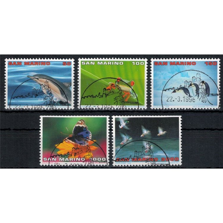 SAN MARINO 1996 Mondo natura 5v us