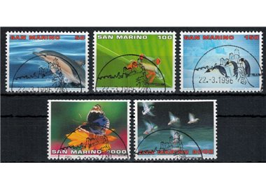 SAN MARINO 1996 Mondo natura 5v us