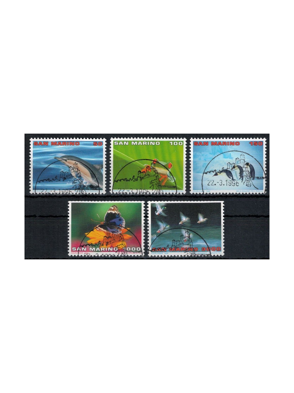 SAN MARINO 1996 Mondo natura 5v us