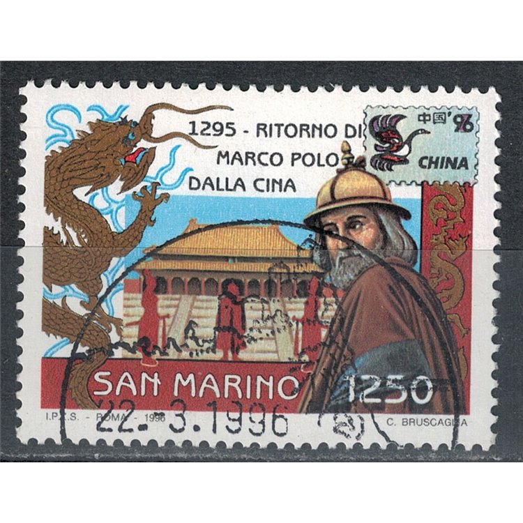 SAN MARINO 1996 Return of Marco Polo from China us