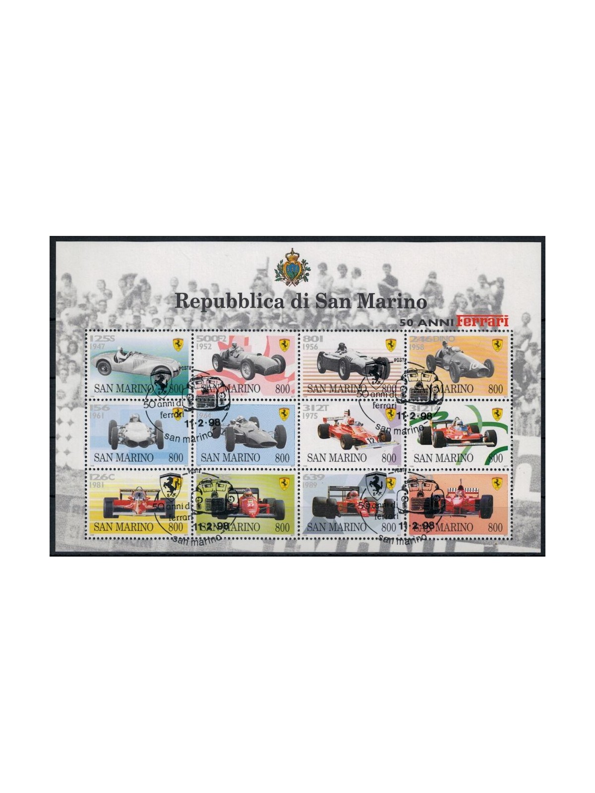 SAN MARINO 1998 50 anni di Ferrari BF us