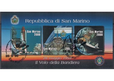 SAN MARINO 1998 The Flag in Space s/s us