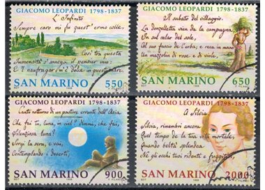SAN MARINO 1998 Giacomo Leopardi 4v us