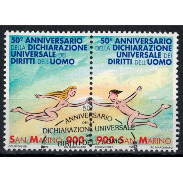 SAN MARINO 1998 Giornata dei diritti dell'uomo 2v us