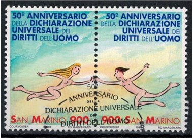 SAN MARINO 1998 Human Rights Day 2v us
