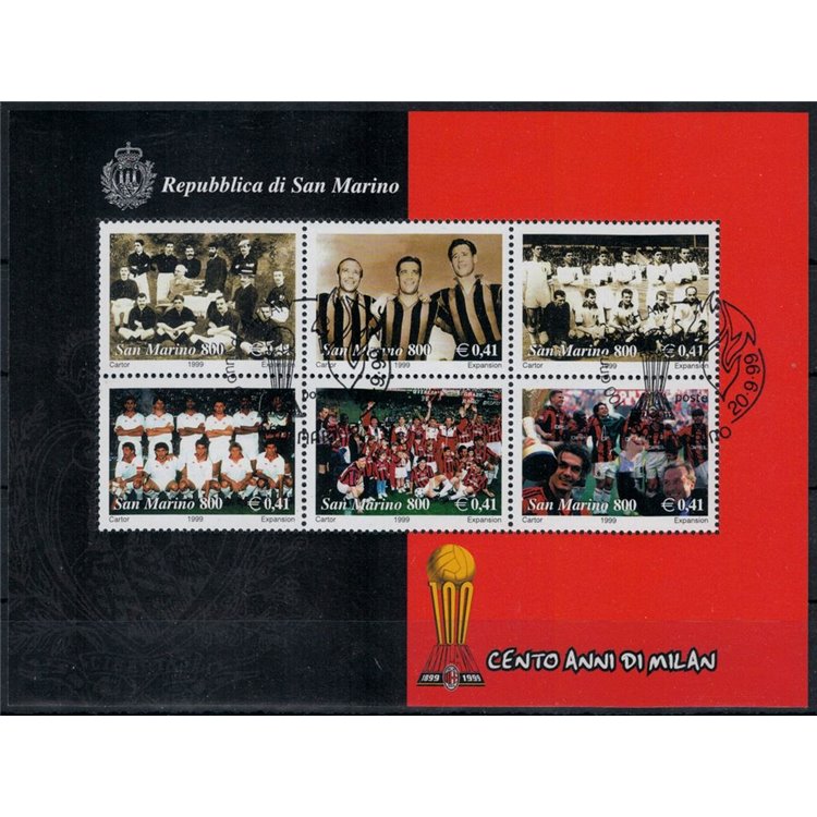 SAN MARINO 1999 Cento anni di Milan BF us