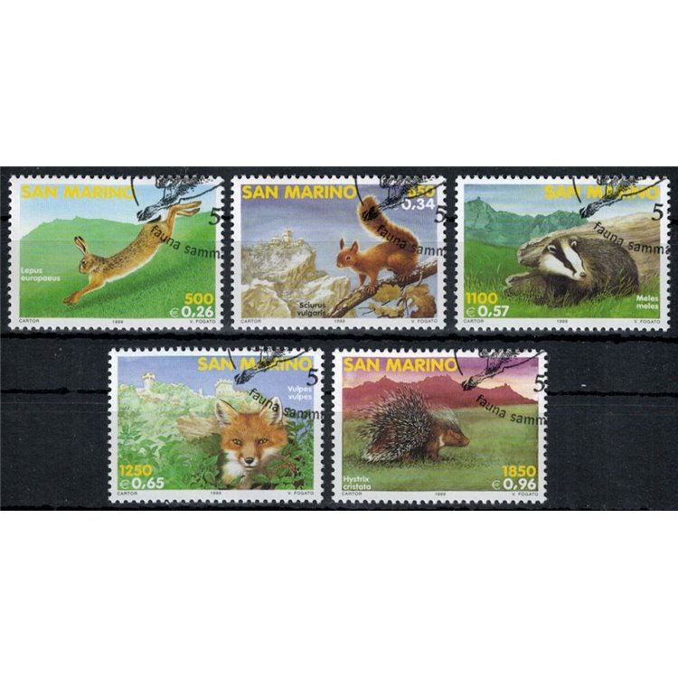 SAN MARINO 1999 Fauna of San Marino 5v us
