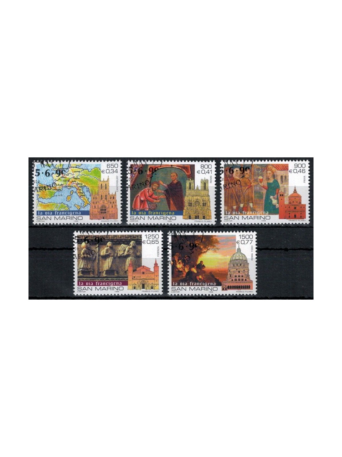 SAN MARINO 1999 Jubilee of 2000 5v us