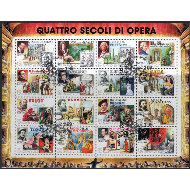 SAN MARINO 1999 Quattro secoli di opera BF us