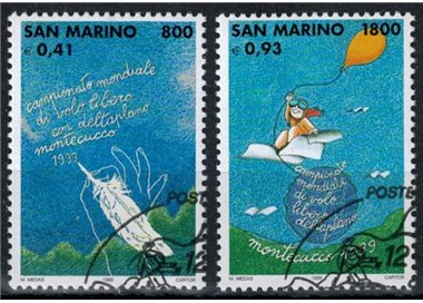 SAN MARINO 1999 Free flight with hang glider 2v us