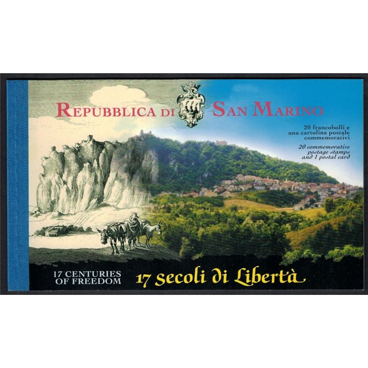 SAN MARINO 2000 17 centuries of freedom booklet us