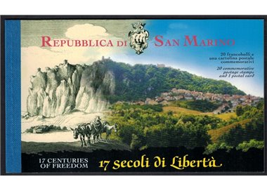 SAN MARINO 2000 17 centuries of freedom booklet us