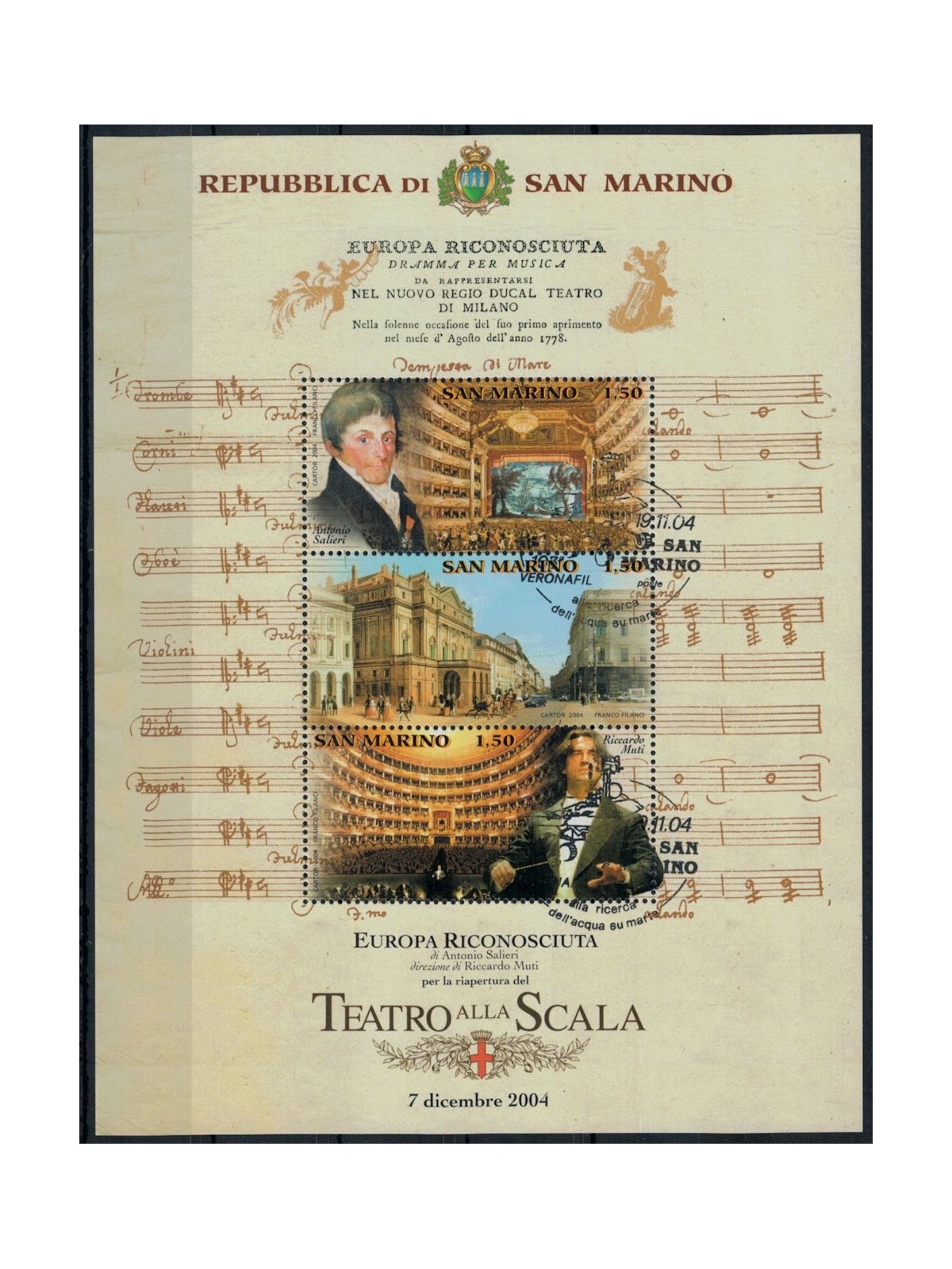 SAN MARINO 2004 Teatro alla Scala s/s us
