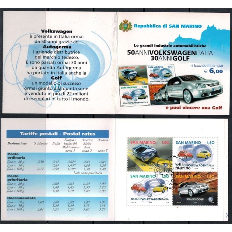 SAN MARINO 2004 Volkswagen booklet us