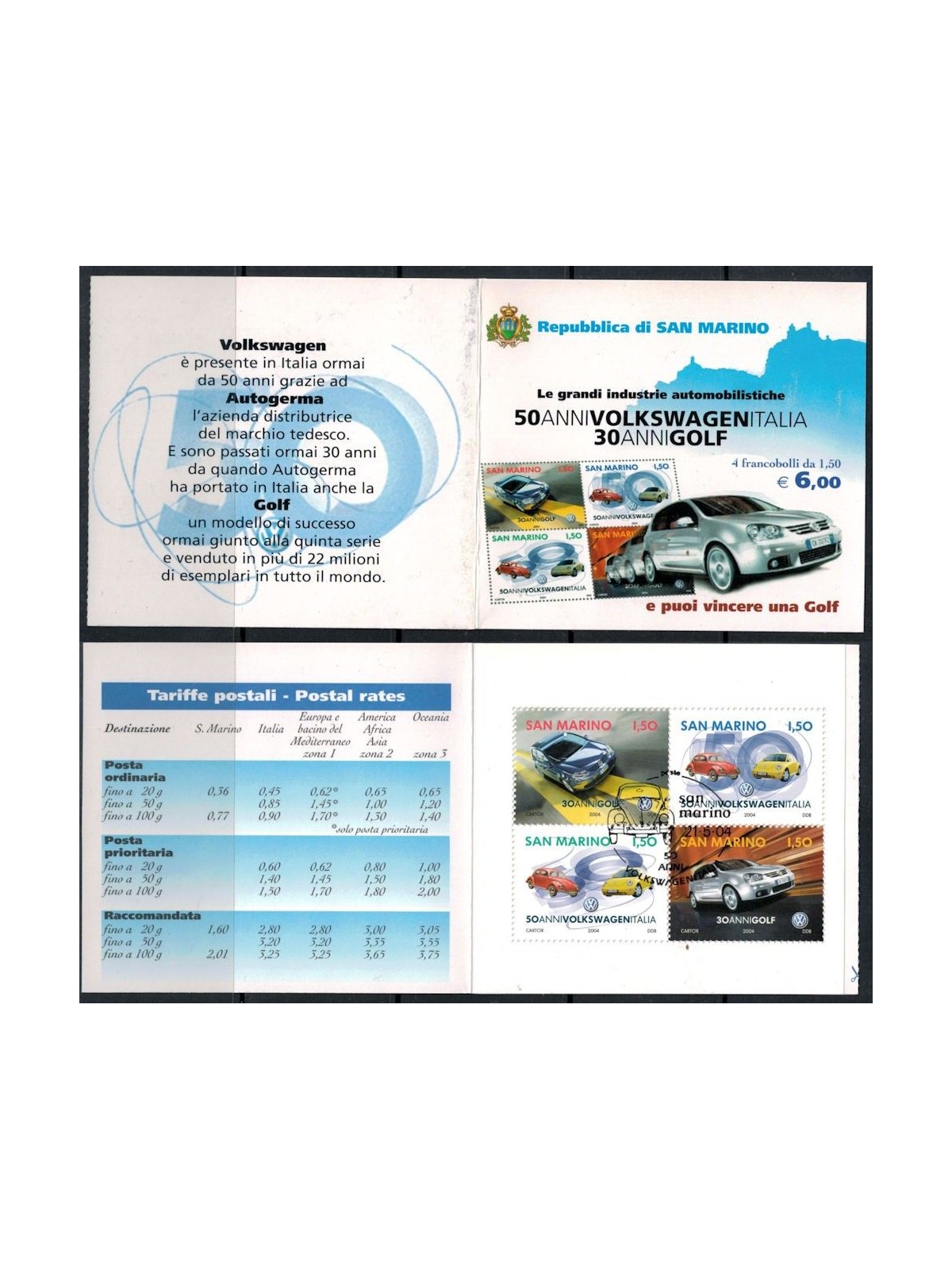 SAN MARINO 2004 Volkswagen booklet us