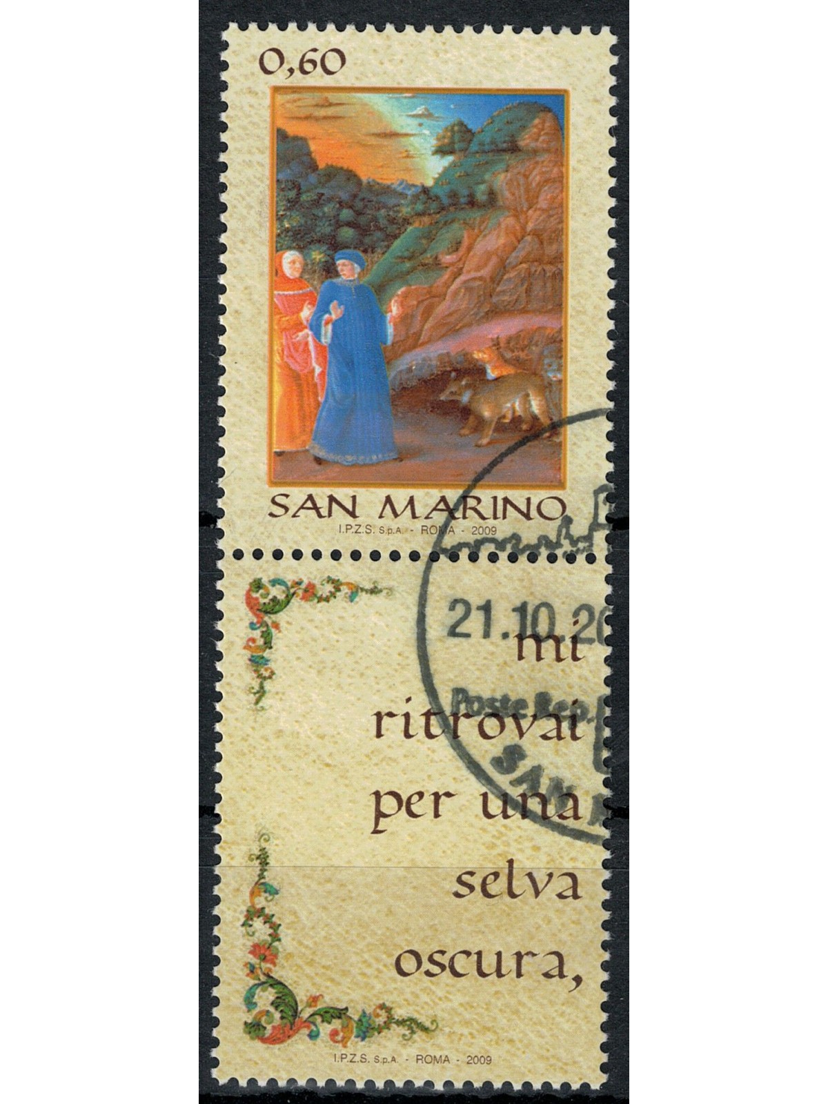 SAN MARINO 2009 Giornata della lingua italiana (vert.) us
