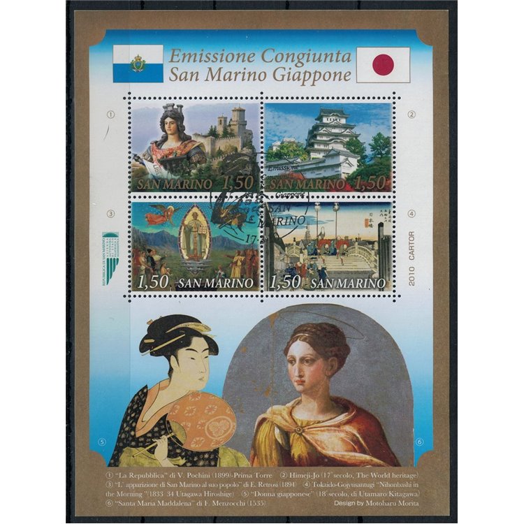 SAN MARINO 2010 Emissione congiunta San Marino e Giappone BF us