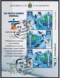 SAN MARINO 2010 Olympic Games Vancouver s/s us