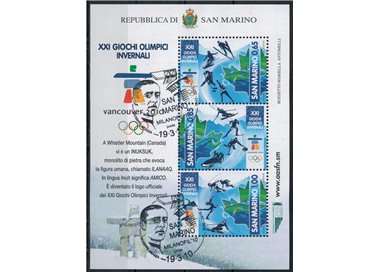 SAN MARINO 2010 Giochi Olimpici Vancouver BF us