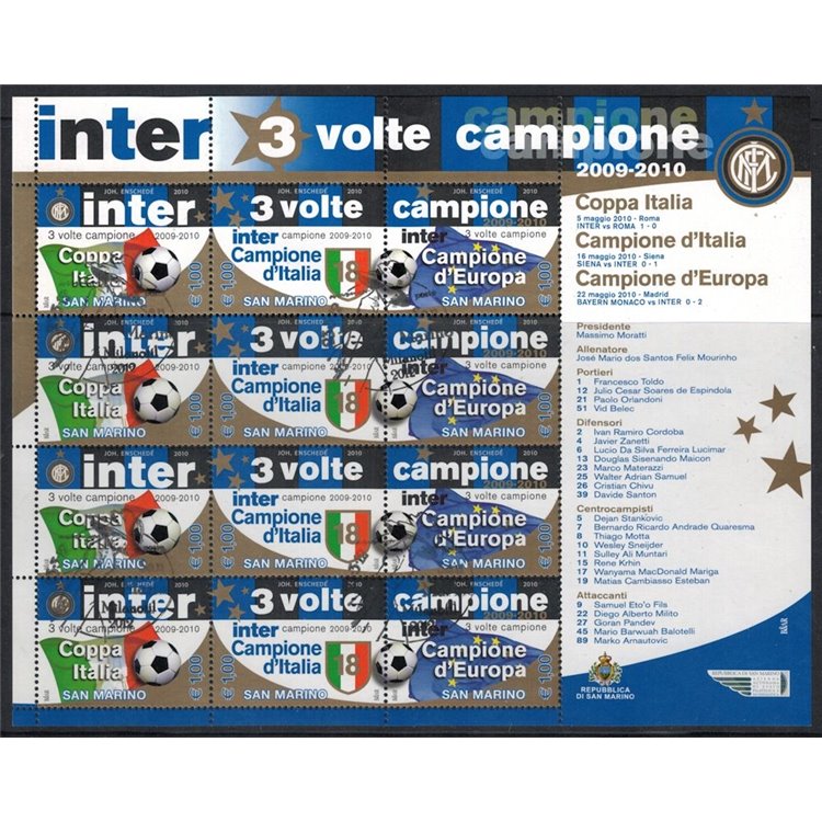 SAN MARINO 2010 Inter 3 times champion m/s us