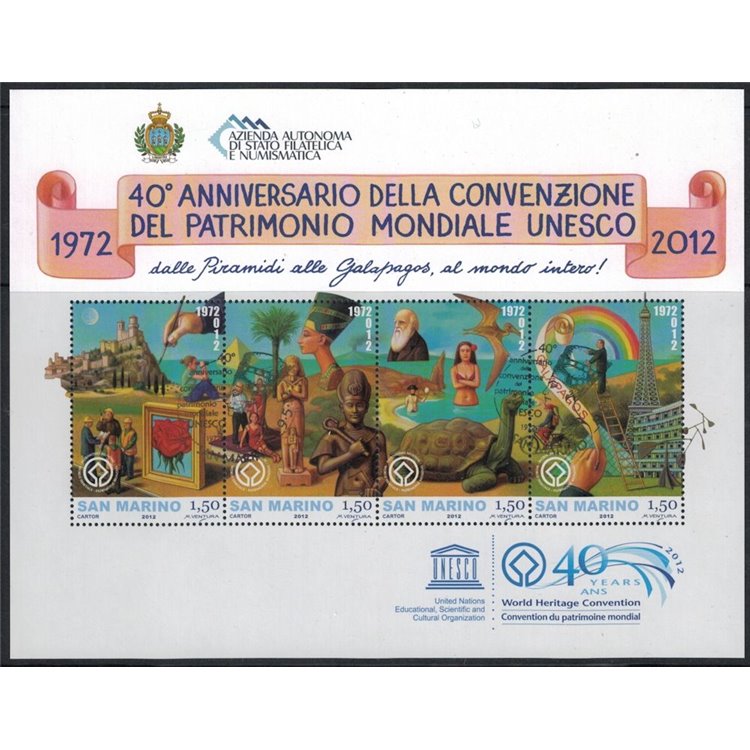 SAN MARINO 2012 Patrimonio Mondiale Unesco BF us