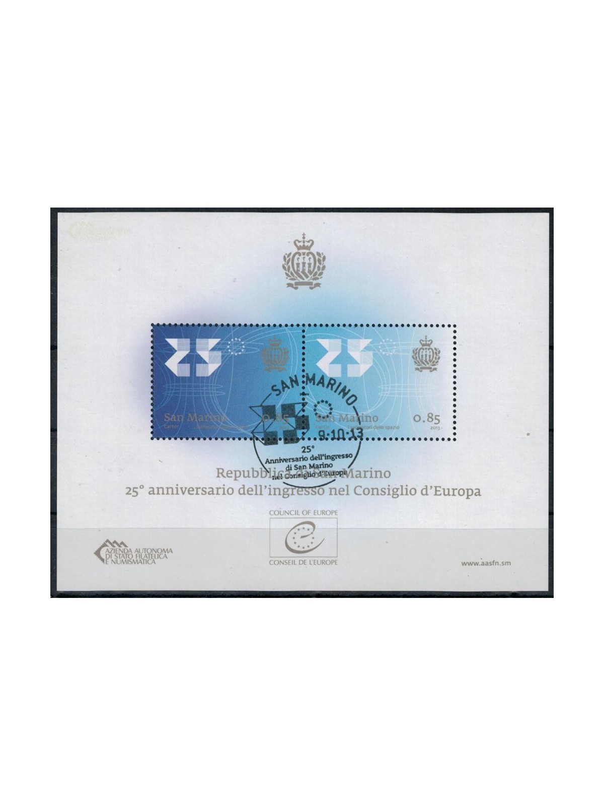 SAN MARINO 2013 Council of Europe s/s us