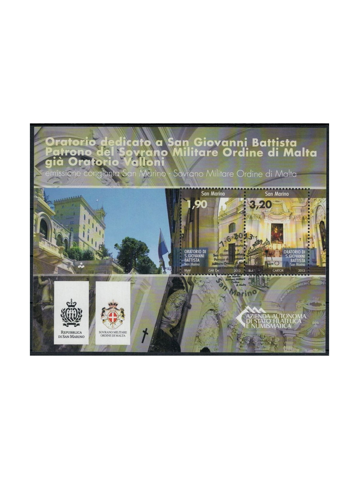 SAN MARINO 2013 Oratory of San Giovanni Battista s/s us