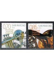 SAN MARINO 2014 Europe, musical instruments 2v us