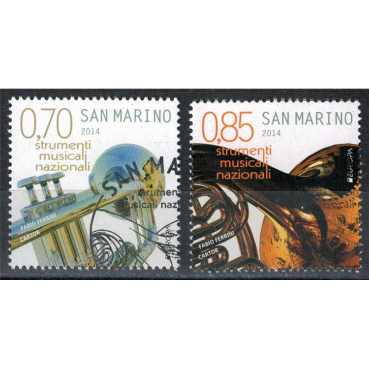 SAN MARINO 2014 Europa, strumenti musicali 2v us