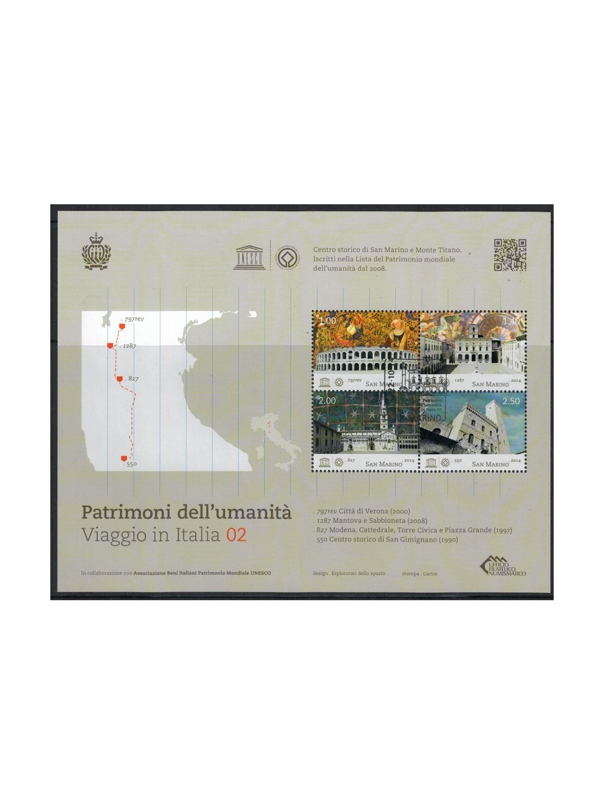 SAN MARINO 2014 Patrimonio Unesco BF us