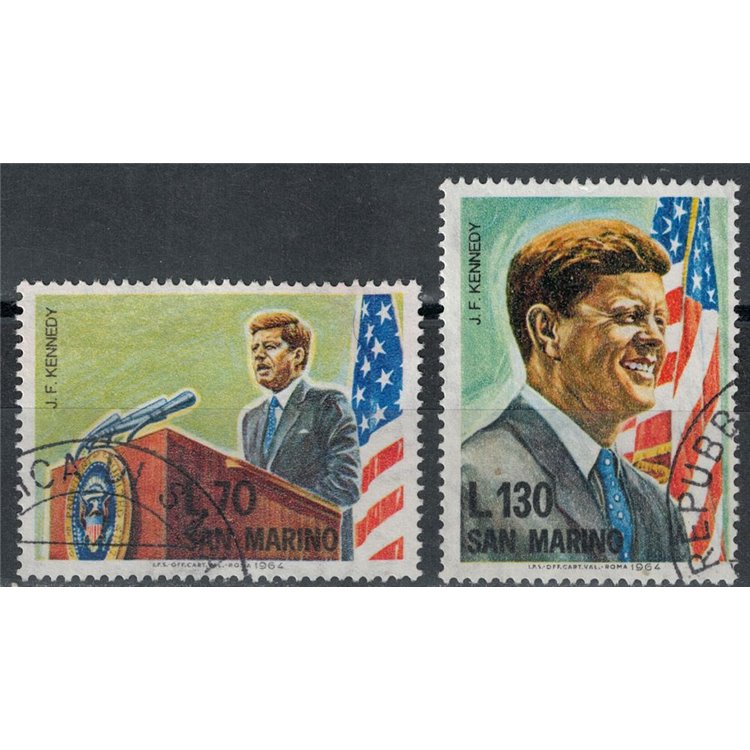 SAN MARINO 1964 JF Kennedy 2v us
